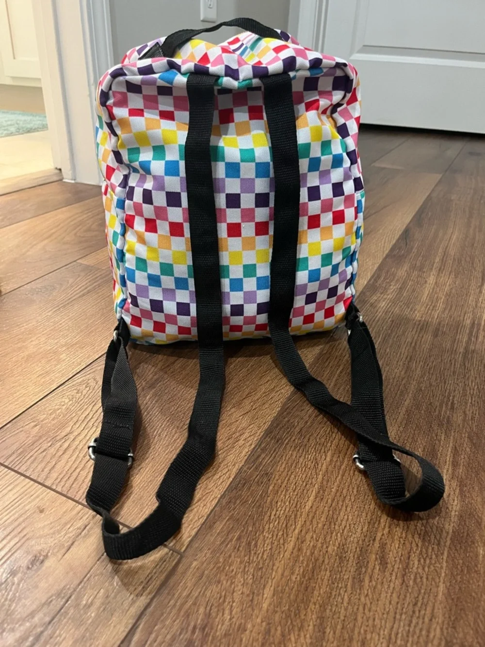 VANS‎ OFF The WALL Womens Mini Backpack Rainbow Multicolor Checkered Canvas